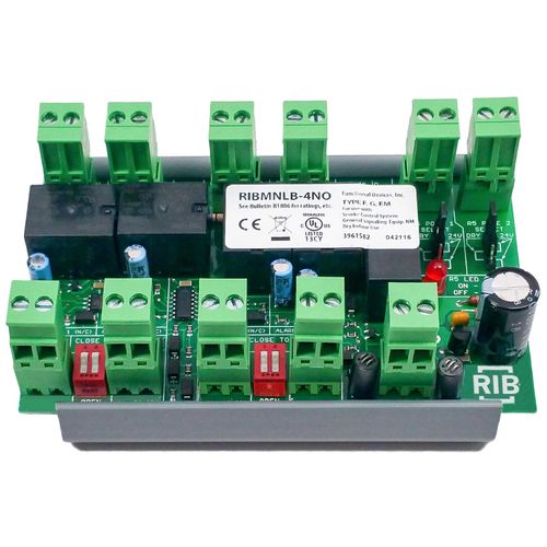 Main product image of AHU Fan Safety Alarm & General Purpose Logic Circuit, 24 Vac/dc Power Input, 4 Alarm Inputs w/ N/O Outputs, 2.75" Track Mount