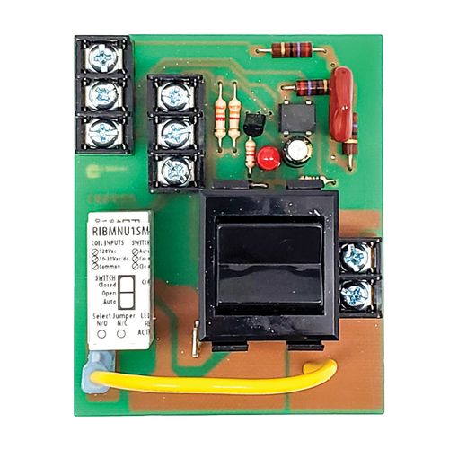 Main product image of Pilot Panel Relay, 15A SPST + Override + Monitor w/ 10-30 Vac/DC/120 Vac Coil, 2-3/4" Track Mount