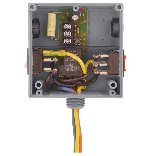 Main product image of Enclosed Power Relay, 20A SPDT + Override, 24 Vac/dc/120 Vac Coil, Hi/Lo Voltage Separation, NEMA 1 Housing