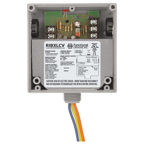 Main product image of Transducer & Relay Combination, 10A SPDT, 10-30 Vac/dc Coil, Analog, 0-10A, 0-5 Vdc/0-10 Vdc Output, NEMA 1 Housing