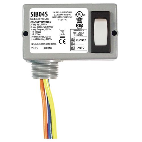 Main product image of Switch, 20A, 2 Position Maintained, On/On, 3 Wires, NEMA 1 Housing