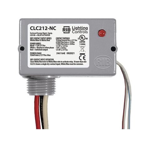 Main product image of Light Controller Relay, 10 Amp, SPST-N/C, 120-277VAC, Separated Class 2 Dry Contact Input, NEMA 1 Housing