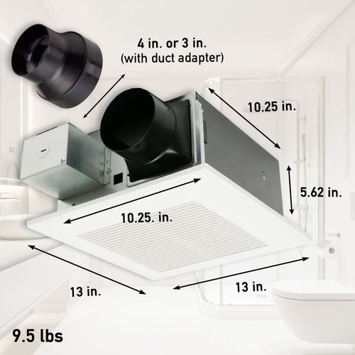 Main product image of Panasonic WhisperFit Retrofit Ceiling Mount Bathroom Exhaust Fan, 50-80-110 CFM, FV-0511VF1