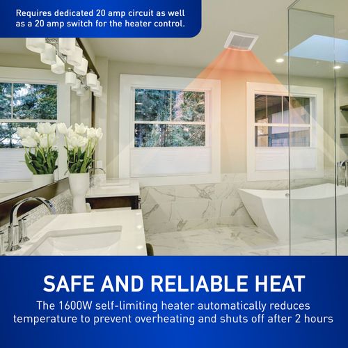Main product image of Panasonic WhisperWarm Ceiling Mount Bathroom Exhaust Fan with Heater, 50-80-110 CFM, FV-0511VH1