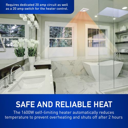 Main product image of Panasonic WhisperWarm Ceiling Mount Bathroom Exhaust Fan with LED Light & Heater, 50-80-110 CFM, FV-0511VHL1