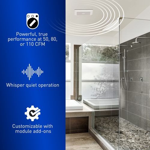 Main product image of Panasonic WhisperGreen Select Ceiling Mount Exhaust Fan, Customizable, 110-130 CFM, FV-0511VK3