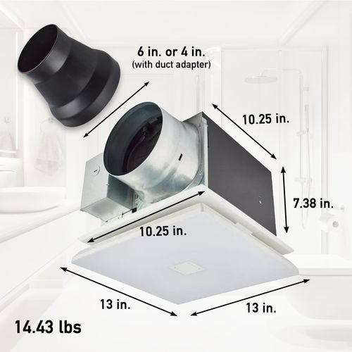Main product image of Panasonic WhisperGreen Select Dual Speed Ceiling Mount Exhaust Fan with Selectable 5CCT LED Light, Customizable, 30 to 110 CFM, FV-0511VKSL3K