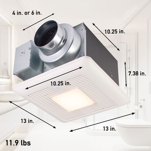 Main product image of Panasonic WhisperSense Ceiling Mount Bathroom Exhaust Fan with LED Light, Motion & Humidity Sensors, 50-80-110 CFM, FV-0511VQCL1