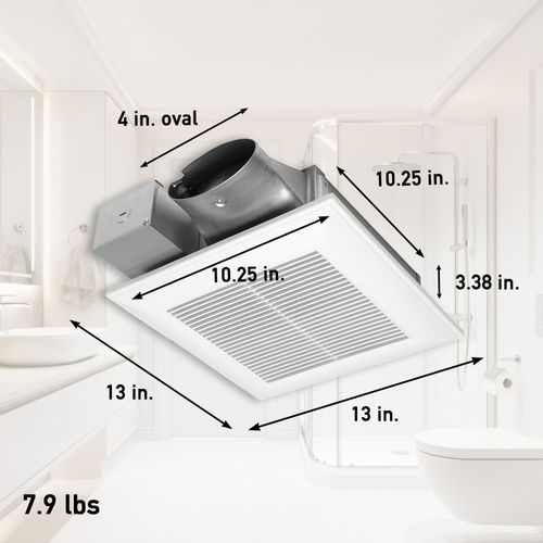 Main product image of Panasonic WhisperValue Ceiling/Wall Mount Dual Speed Bathroom Exhaust Fan, 30 to 100 CFM, FV-0810VSS1