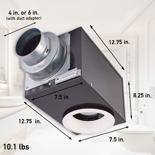 Main product image of Panasonic WhisperRecessed Ceiling Mount Bathroom Exhaust Fan with Dimmable LED Light, 80 CFM, FV-08VRE2