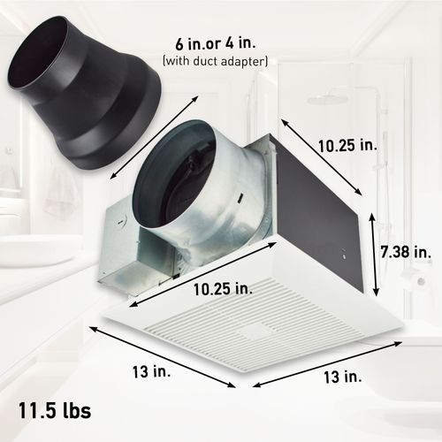 Main product image of Panasonic WhisperGreen Select Ceiling Mount Exhaust Fan, Customizable, 110-130-150 CFM, FV-1115VK3