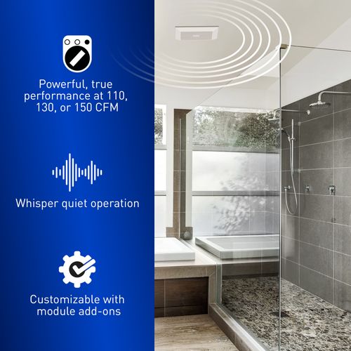 Main product image of Panasonic WhisperGreen Select Ceiling Mount Exhaust Fan, Customizable, 110-130-150 CFM, FV-1115VK3