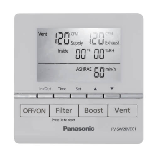 Main product image of Panasonic Intelli-Balance 200 LCD Wall Control with Power On/Off & Air Volume, FV-SW20VEC1