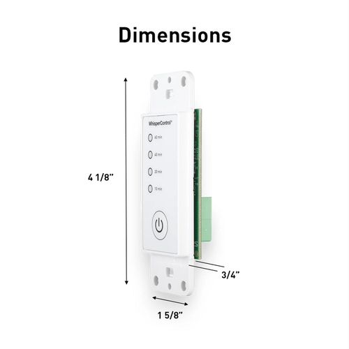Main product image of WhisperControl Low Voltage Timer Switch, 10/20/40/60 Minute Settings, Compatible with BalancedHome ERVs, FV-SWLV1060
