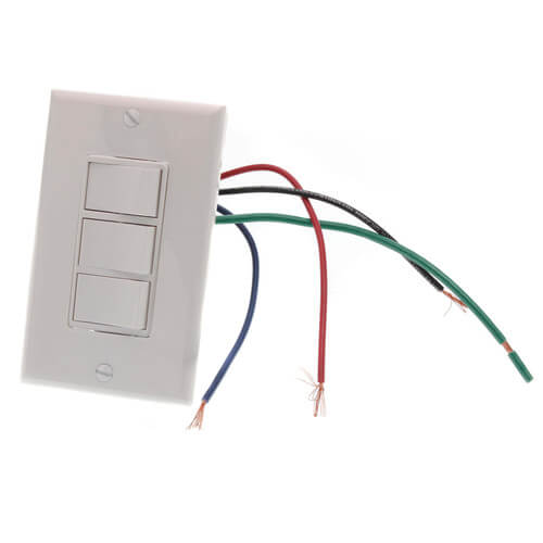 Main product image of Panasonic EcoSwitch 4-Function On/Off Wall Switch for Exhaust Fan, Heat, Light & Night Light, FV-WCSW41-W, White