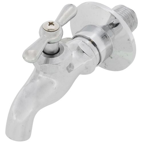 Main product image of 1/2" Male Inlet Hose Bibb, Chrome Plated Brass w/ Plain End Adj. Flange (Lead Free)