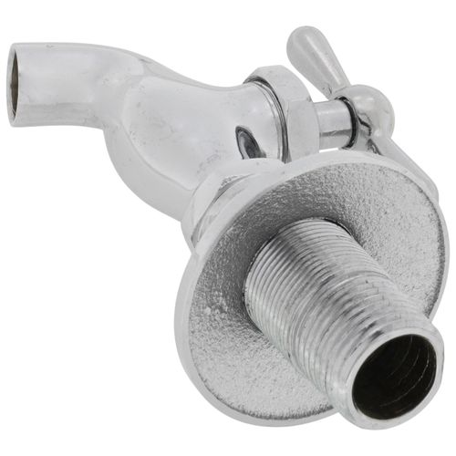 Main product image of 1/2" Male Inlet Hose Bibb, Chrome Plated Brass w/ Plain End Adj. Flange (Lead Free)