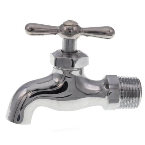 Main product image of 1/2" Male Inlet Hose Bibb, Chrome Plated Brass (Lead Free)