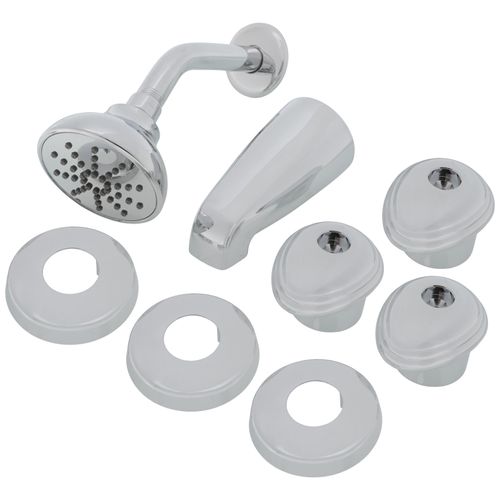 Main product image of Three Handle Sliding Sleeve Tub-Shower Escutcheon w/ IPS/Sweat Connections & Threaded Spout (1.75 GPM)