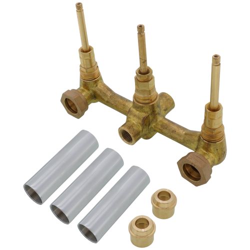 Main product image of Three Handle Sliding Sleeve Tub-Shower Escutcheon w/ IPS/Sweat Connections & Threaded Spout (1.75 GPM)