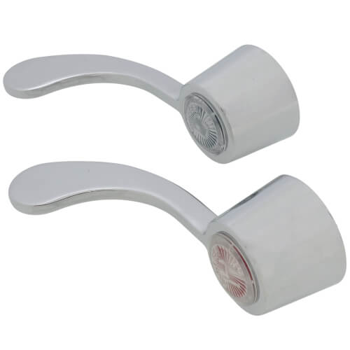 Tub & Shower Wrist Blade Handles w/ Screws & Buttons (Chrome) (Bag of 2)