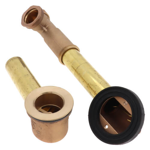 Brushed Nickel Trip Lever Drain for Standard Tub w/ 1-1/2" Brass Tubing (17 Gauge)