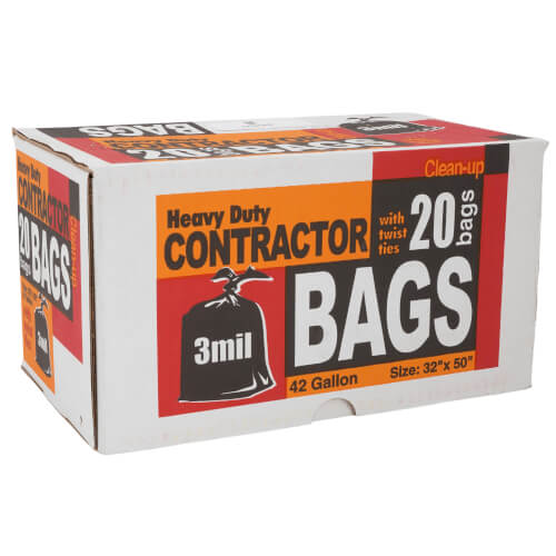 G02042 - Jones Stephens G02042 - Contractor Trash Bags, 3 MIL (42 Gallon)