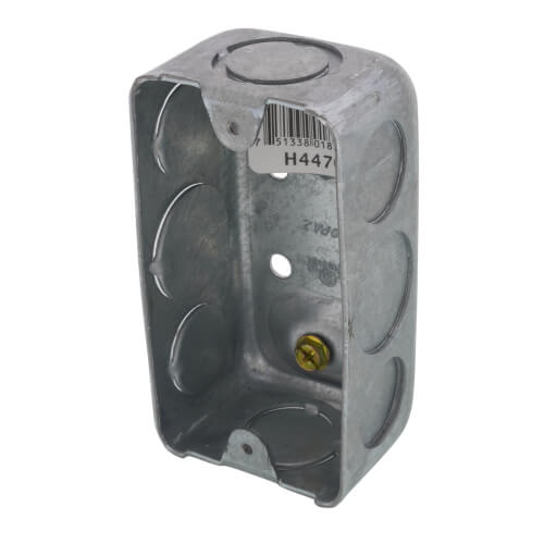 Main product image of 4" x 2" Drawn Handy Box, 1-1/2" Deep w/ 1/2" & 3/4" Concentric Knockouts