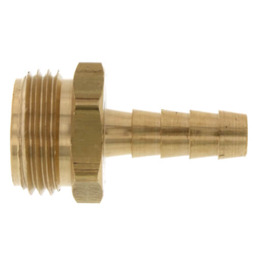 3/8" Hose Barb x 3/4" Male Hose Brass Garden Hose Adapter
