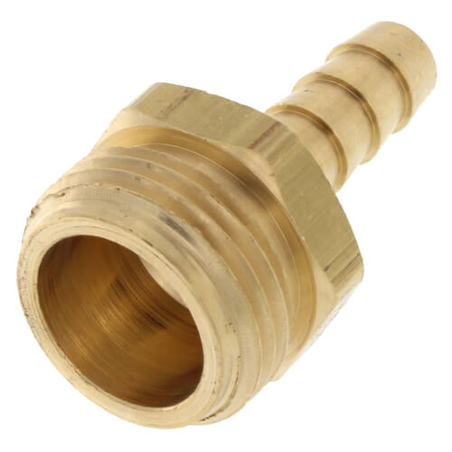 3/8" Hose Barb x 3/4" Male Hose Brass Garden Hose Adapter