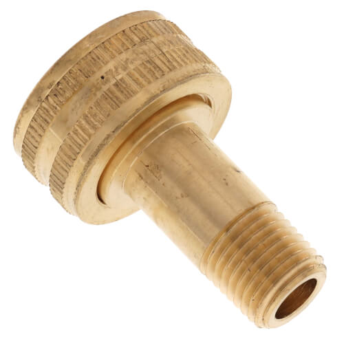 Main product image of 1/4" Male Pipe x 3/4" Female Hose Brass Garden Hose Swivel Adapter