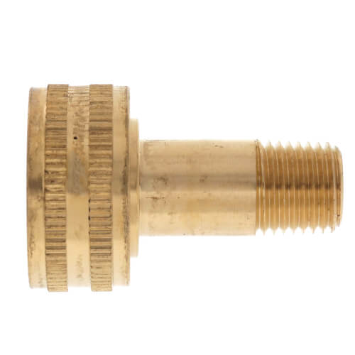 Main product image of 1/4" Male Pipe x 3/4" Female Hose Brass Garden Hose Swivel Adapter
