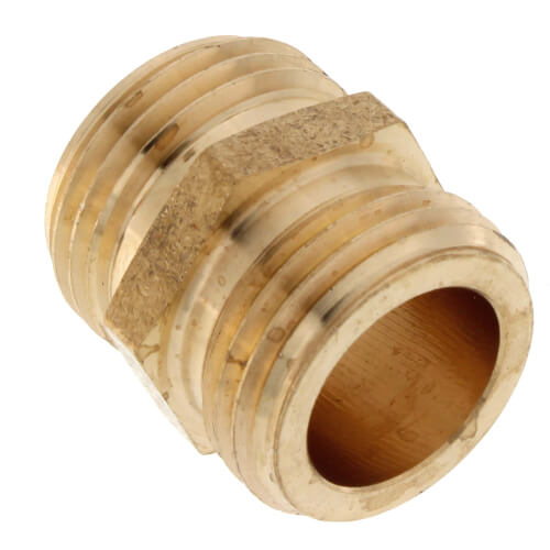 Main product image of 3/4" Male Hose x 3/4" Male Hose (1/2" FIP Tap) Brass Garden Hose Adapter (Lead Free)