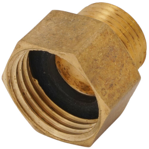 Main product image of 3/4" FHT x 1/2" Male Pipe Brass Garden Hose Adapter (Lead Free)