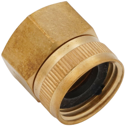 3/4" Female Hose x 3/4" Female Pipe Brass Garden Hose Swivel (Lead Free)