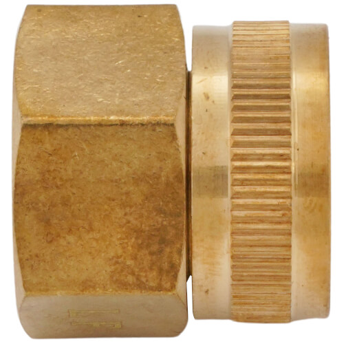 3/4" Female Hose x 3/4" Female Pipe Brass Garden Hose Swivel (Lead Free)