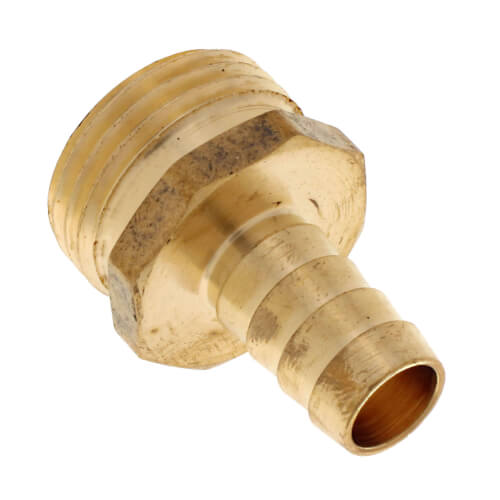 Main product image of 1/2" Hose Barb x 3/4" Male Hose Brass Garden Hose Adapter (Lead Free)