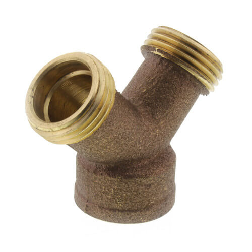 Main product image of 3/4" Male Hose x 3/4" Male Hose x 3/4" Female Hose Brass Garden Hose Wye (Lead Free)