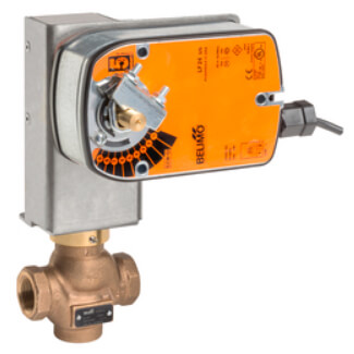 1/2" FNPT 2-Way Bronze Globe Valve w/ Spring Return Actuator, 24VAC/DC (0.4 Cv)