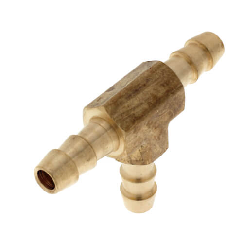 Jones Stephens Corp 1/4 Id Brass Hose Barb Tee Jones Stephens Corp 1/4 Id Brass Hose Barb Tee