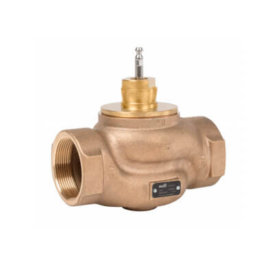 Main product image of 1-1/2" FNPT 2-Way Bronze Globe Valve w/ Spring Return Fail-Safe, Proportional Damper Control Actuator (28 Cv)