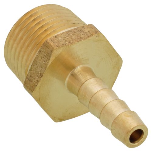 Main product image of 1/4" Hose Barb x 1/2" NPT Male Brass Pipe Adapter