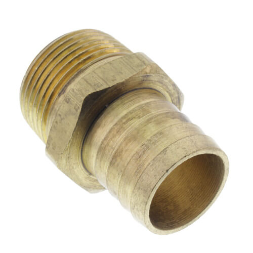 1" Hose Barb x 1" NPT Male Brass Pipe Adapter