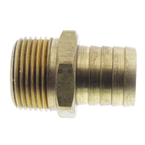 1" Hose Barb x 1" NPT Male Brass Pipe Adapter