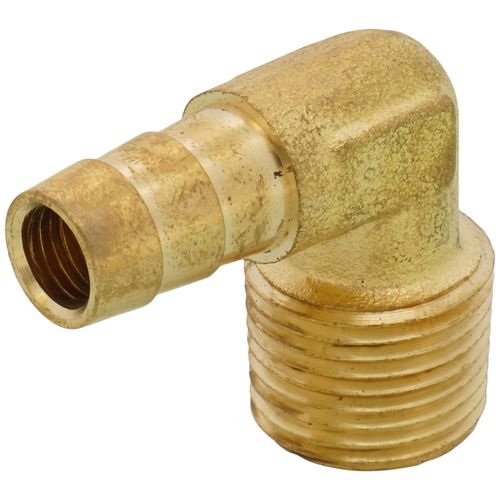 Main product image of 3/8" Hose Barb x 3/8" Male Pipe 90° Brass Elbow
