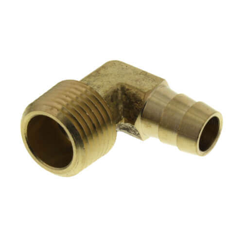 Main product image of 1/2" Hose Barb x 1/2" Male Pipe 90° Brass Elbow