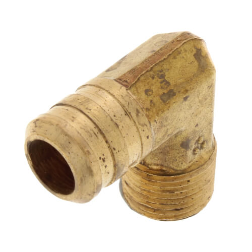 Main product image of 5/8" Hose Barb x 3/8" Male Pipe 90° Brass Elbow