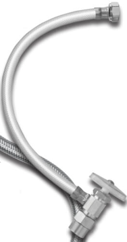 Main product image of 1/2" PEX Crimp x 1/2" FNPT One Piece Supply Riser Kit, 1/4 Turn Angle (20" Length)