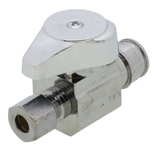 Main product image of 1/2" Cold Expansion PEX x 1/4" OD Compression, 1/4" Turn Straight Valve