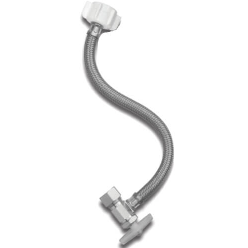 Main product image of 1/2" PEX Expansion x 1/2" FNPT One Piece Supply Riser Kit, 1/4 Turn Angle (16" Length)
